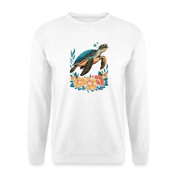 Sea Turtle Ocean Addict Design - Sweat-shirt Unisexe - blanc - Devant