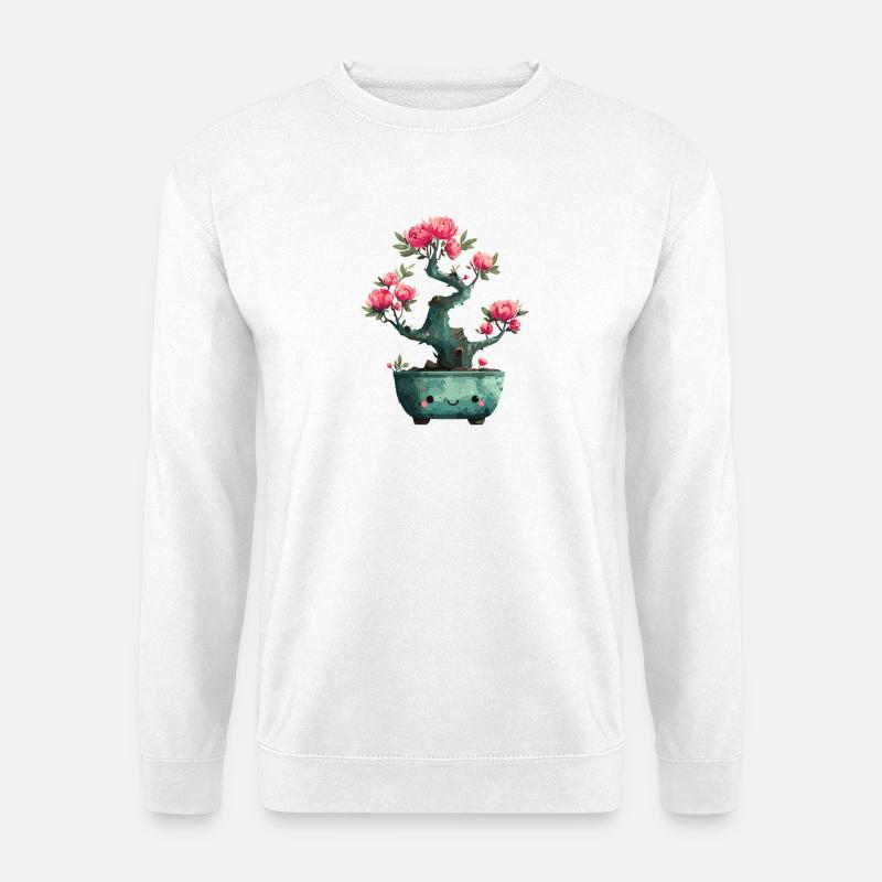 Kawaii Bonsai Blütenpracht - Unisex Pullover - Weiß