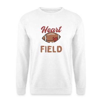My Heart Is On The Field Season Football Player - Unisex Sweatshirt - white - Front