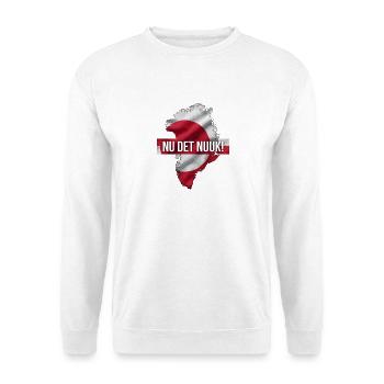 Carte du Groenland Drapeau Slogan de la capitale Nuuk - Sweat-shirt Unisexe - blanc - Devant