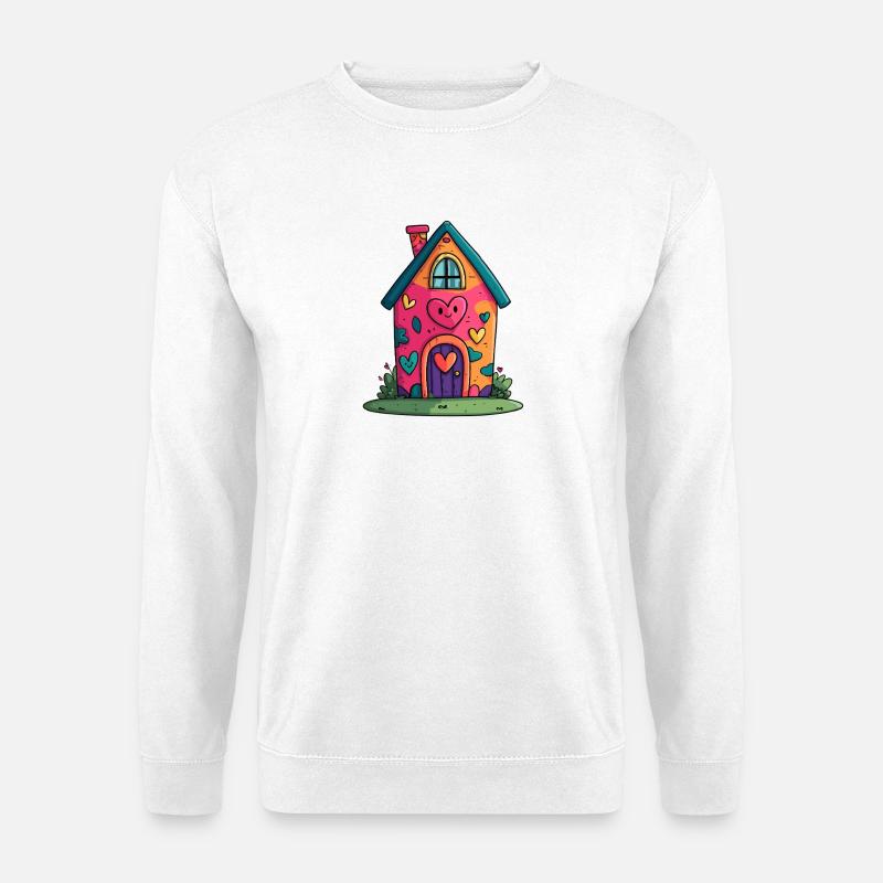 Herzhaus Farbtraum - Unisex Pullover - Weiß