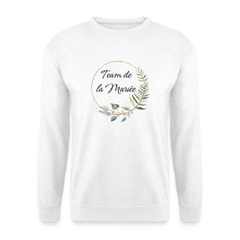 Team de la Mariée EVJF Florale  - Sweat-shirt Unisexe - blanc - Devant