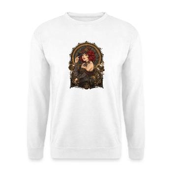 Steam Punk Schöne Frauen Steampunk - Unisex Pullover - Weiß - Vorne