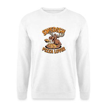 Suédois amateur de pizza drôle avec une pizza pour - Sweat-shirt Unisexe - blanc - Devant