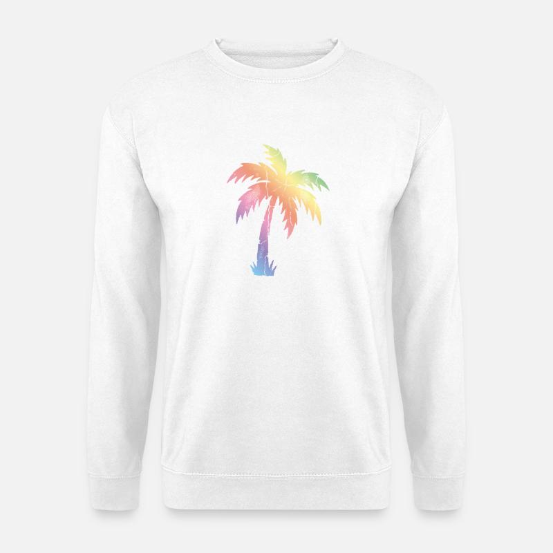 Palme Bunt - Unisex Pullover - Weiß