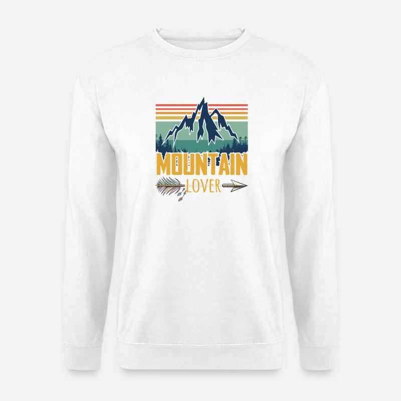Bergliebhaber Retro - Unisex Pullover - Weiß