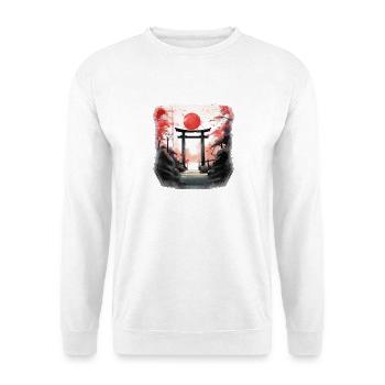 Red Torii auf dem Autumn Trail - Unisex Pullover - Weiß - Vorne