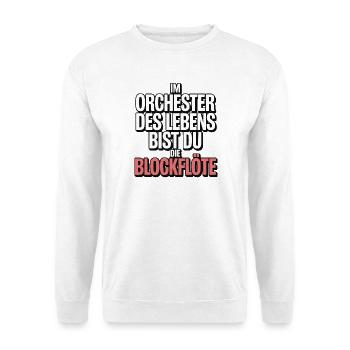 Orchestra of Life Recorder Design - Unisex Sweatshirt - white - Front