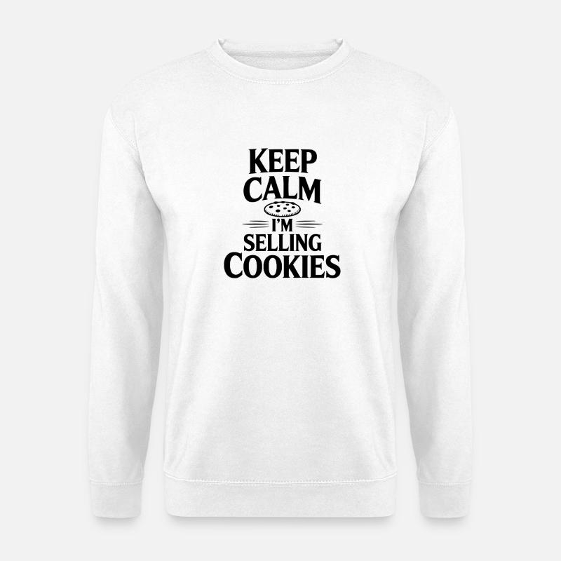 Bleib ruhig, ich verkaufe Kekse. - Unisex Pullover - Weiß