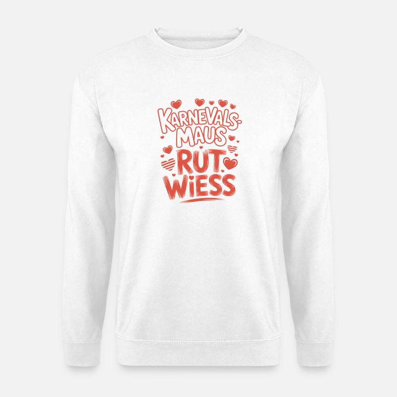 Karnevalsmaus Rut Wiess Köln Kölner Karneval Maus - Unisex Pullover - Weiß