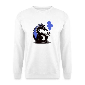 Blauer Glut-Seepferdchen - Unisex Pullover - Weiß - Vorne