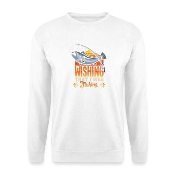 Angeln Angler Fische Fischer Sprüche Petri Heil - Unisex Pullover - Weiß - Vorne - Alina (178cm) & Michal (187cm)