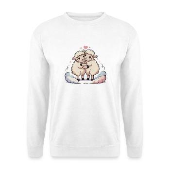 Sheep Couple Heart - Unisex Sweatshirt - white - Front