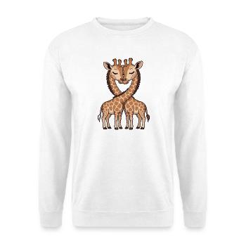 COUPLES IN LOVE GIRAFFES HEART - Unisex Sweatshirt - white - Front