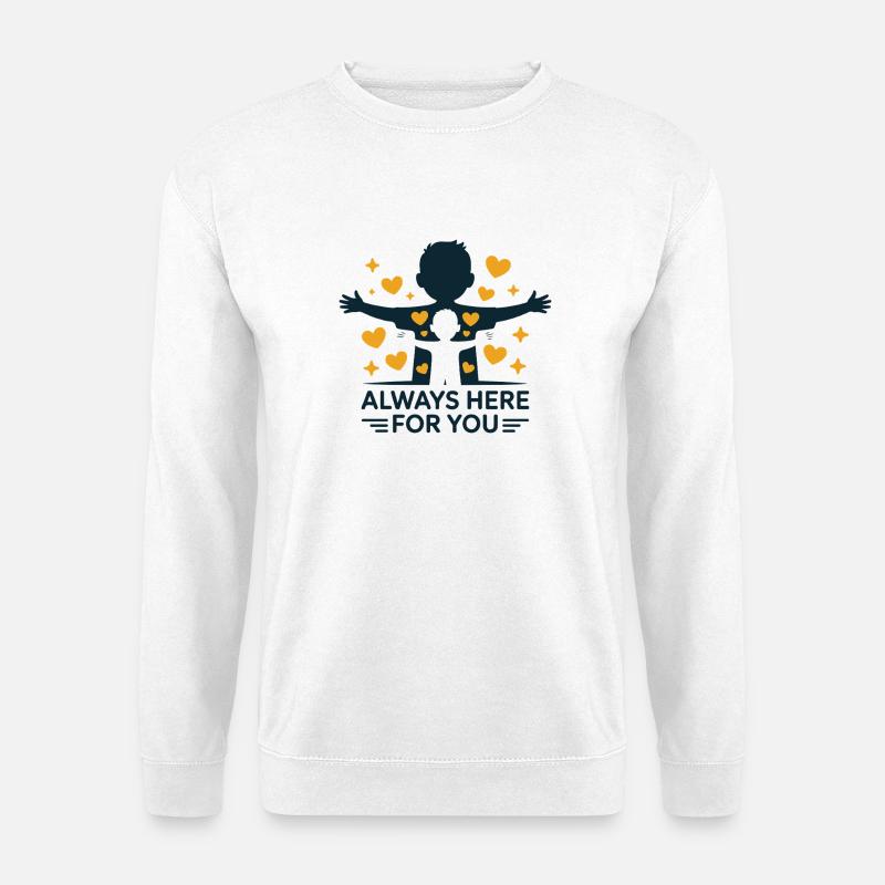 Immer für dich da, Silhouette. - Unisex Pullover - Weiß