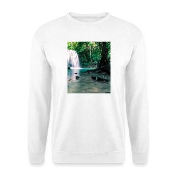 Green Waterfall in the Forest - Unisex Sweatshirt - white - Front