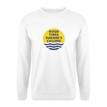 De bons moments, l’été appelle - Sweat-shirt Unisexe - blanc - Devant