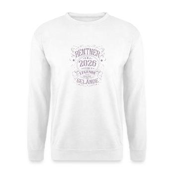 Vintage Ornament Pensioner 2026 Legend Leaves Gel - Unisex Sweatshirt - white - Front