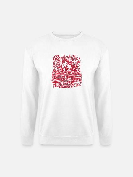 Rockabilly Valentine Memories 50s Retro - Unisex Sweatshirt - white
