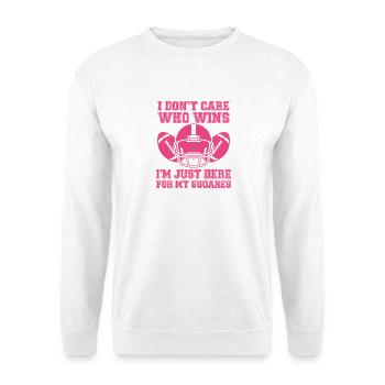 Squares Fußball-Humor-Tee - Unisex Pullover - Weiß - Vorne