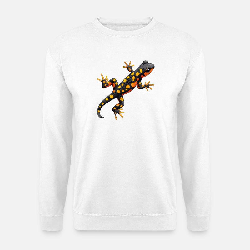 Feuersalamander Salamander - Unisex Pullover - Weiß