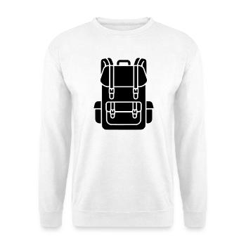 Hiking Backpack Trekking Gear - Unisex Sweatshirt - white - Front