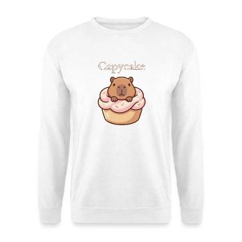Capybara capybara dans un motif sucré de cupcake - Sweat-shirt Unisexe - blanc - Devant