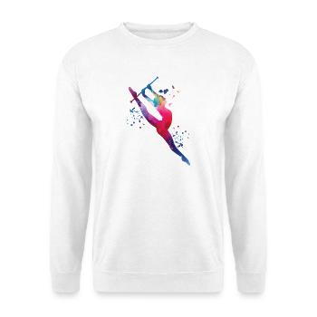 Gymnastin Mit Taktstock Rhythmische Sportgymnastik - Unisex Pullover - Weiß - Vorne