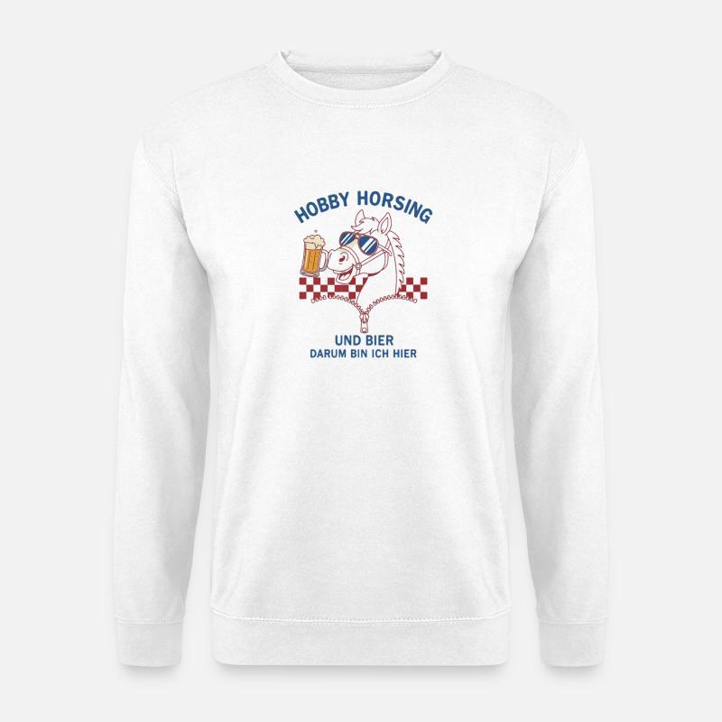 Hobby Horsing Bier Feier - Unisex Pullover - Weiß