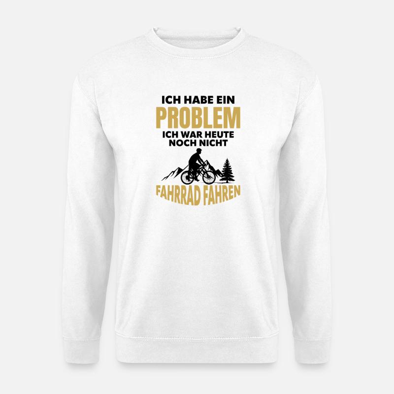 Problem Fahrradfahren Mountain Ride - Unisex Pullover - Weiß