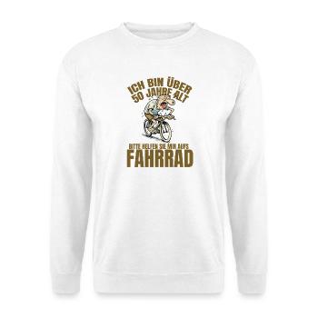 Ich bin über 50 Jahre alt – bitte helfen Sie mir - Unisex Pullover - Weiß - Vorne