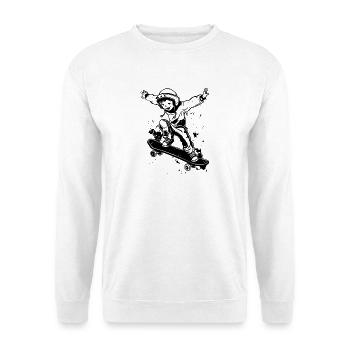 Skateboarder Boy - Sweat-shirt Unisexe - blanc - Devant