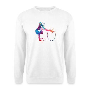 Gymnastique, cercleaux, gymnastique rythmique - Sweat-shirt Unisexe - blanc - Devant