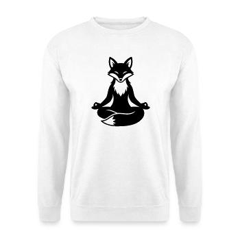 Meditating Fox Zen - Unisex Sweatshirt - white - Front