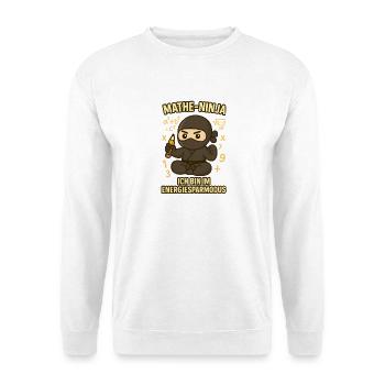 Funny math ninja for math teacher - Unisex Sweatshirt - white - Front