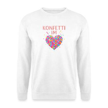 Carnival confetti in the heart of Shrovetide Carnival - Unisex Sweatshirt - white - Front