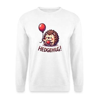 Câlin en forme de cœur hérisson - Sweat-shirt Unisexe - blanc - Devant