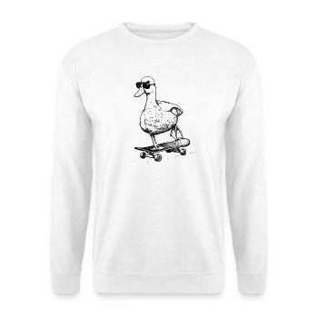 Skater Duck - Sweat-shirt Unisexe - blanc - Devant