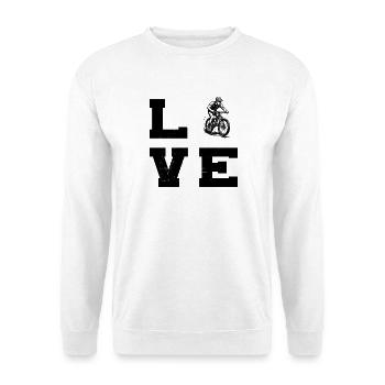 Motif emblématique du VTT - Sweat-shirt Unisexe - blanc - Devant