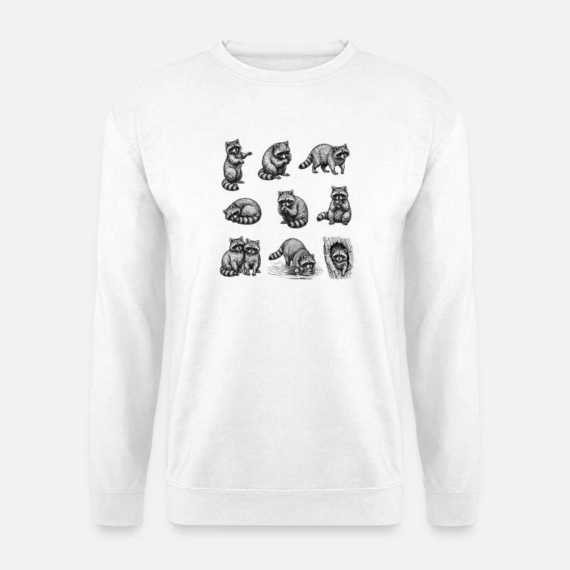 Night Cats Silhouettes Pattern - Unisex Sweatshirt - white