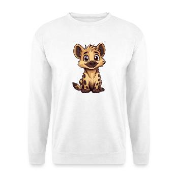 Personnage de hyène mignon dans un style cartoon - Sweat-shirt Unisexe - blanc - Devant