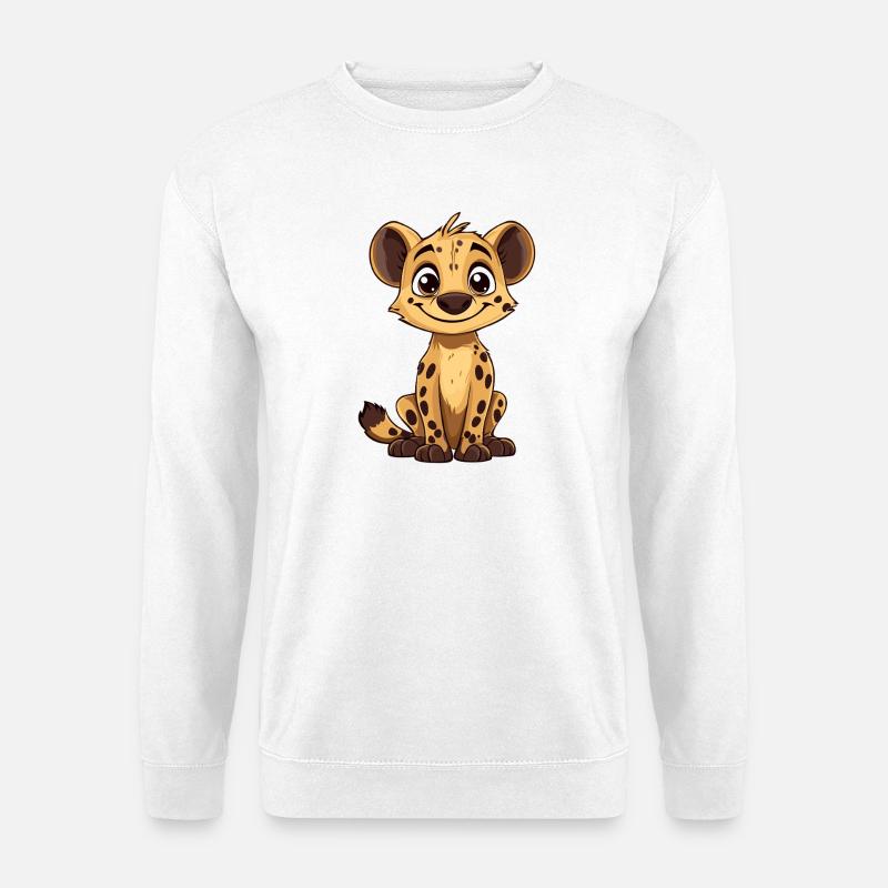 Kuschelhya Hyänenjunge Cartoon - Unisex Pullover - Weiß