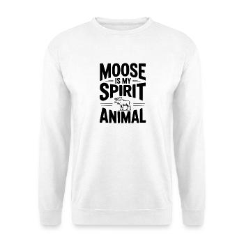 L’orignal est mon animal spirituel - Sweat-shirt Unisexe - blanc - Devant