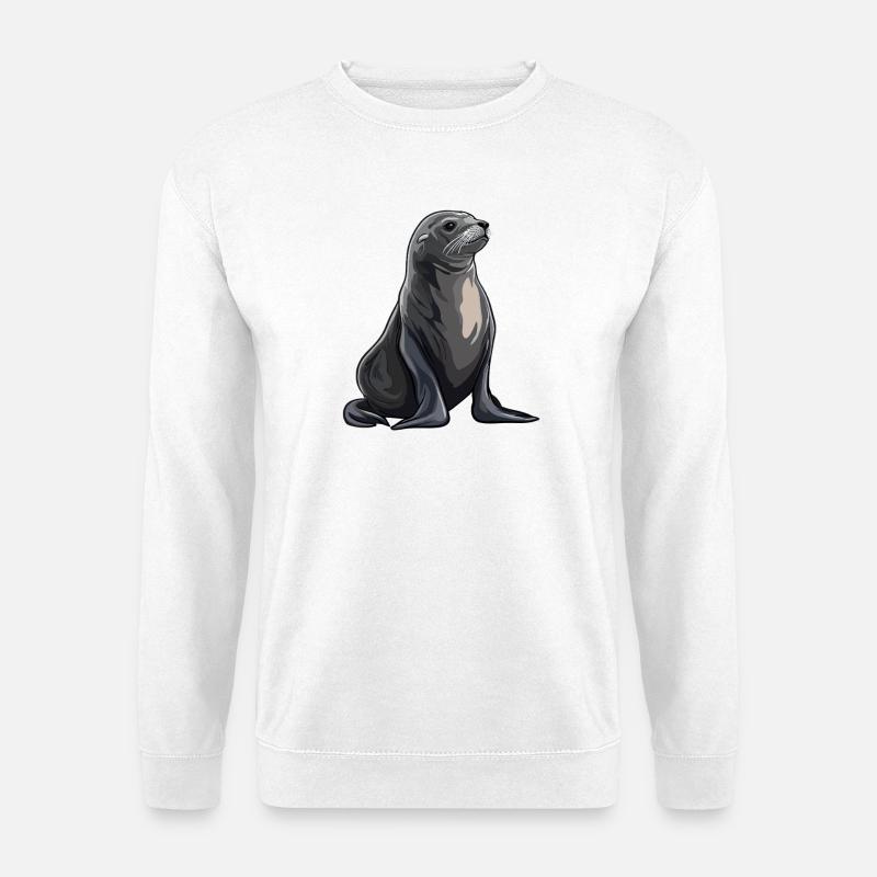 Seelöwen Seelöwe - Unisex Pullover - Weiß