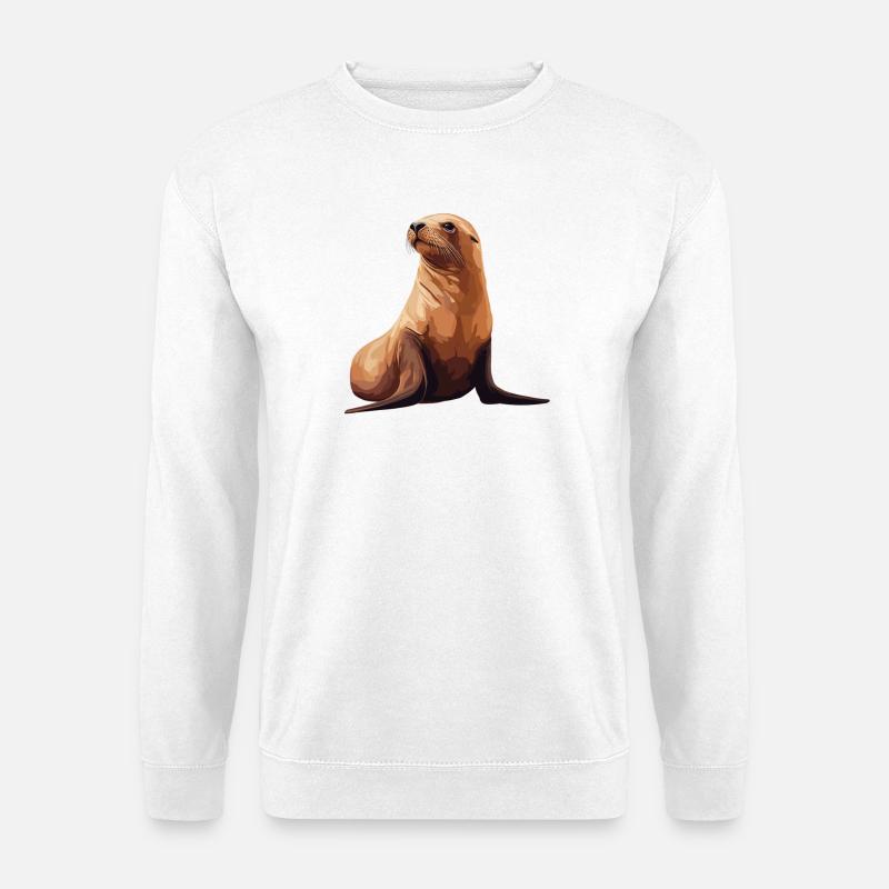 Seelöwen Seelöwe - Unisex Pullover - Weiß