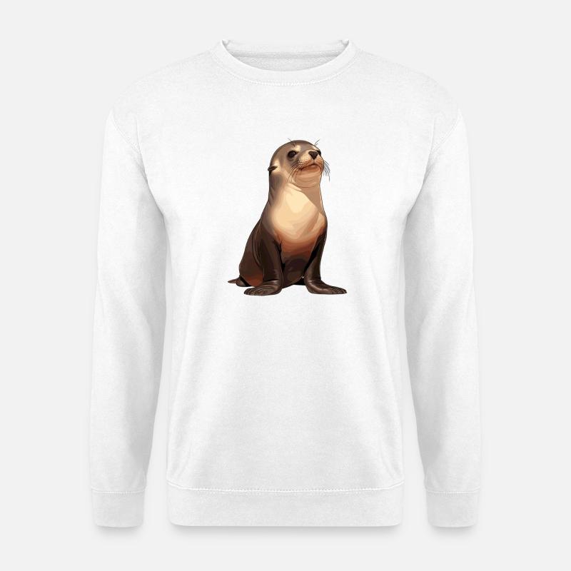 Seelöwen Seelöwe - Unisex Pullover - Weiß