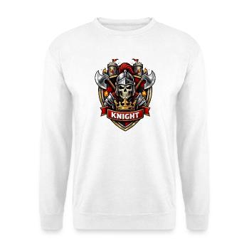 Kreuzritter Schädel Emblem - Unisex Pullover - Weiß - Vorne