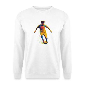  Farbenfroher Fußballheld - Unisex Pullover - Weiß - Vorne