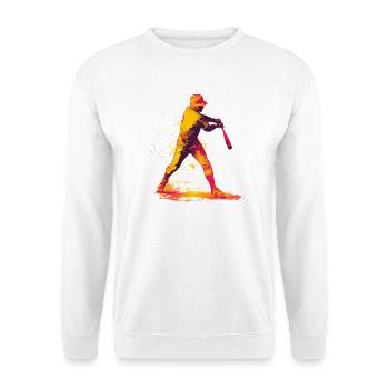 Color Explosion Baseball Bat - Unisex Sweatshirt - white - Front