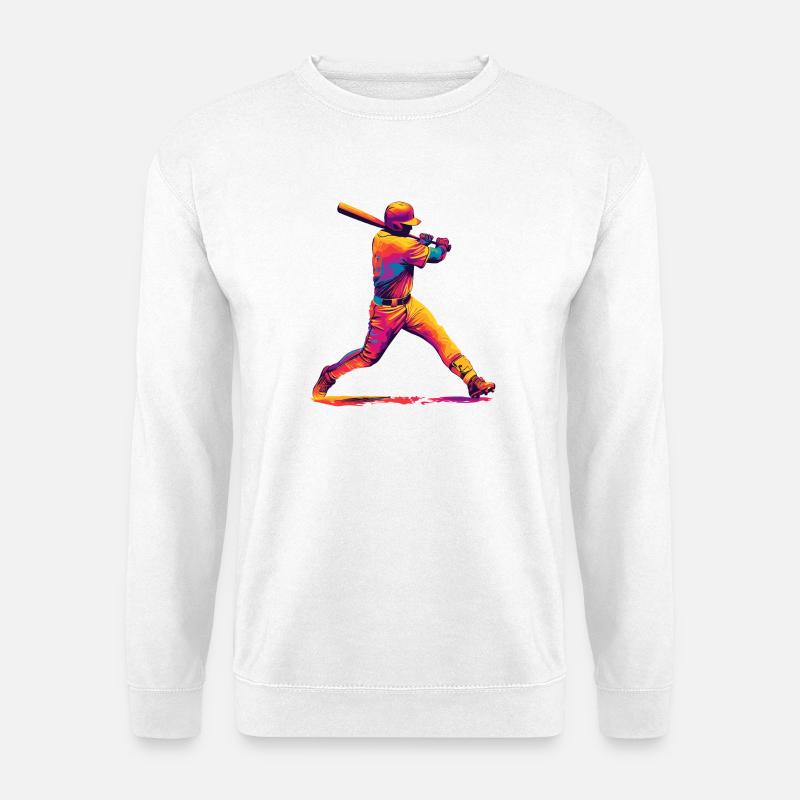 Pop-Art Baseball Swing - Unisex Pullover - Weiß